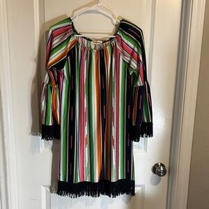 Southern Stitch Western Vibe Dress with Fringe